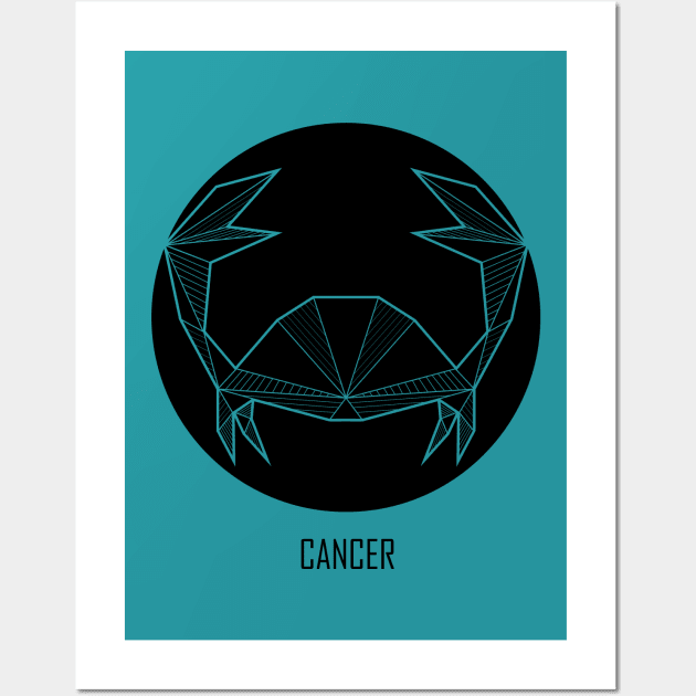 Cancer - Geometric Astrology Wall Art by alcateiaart